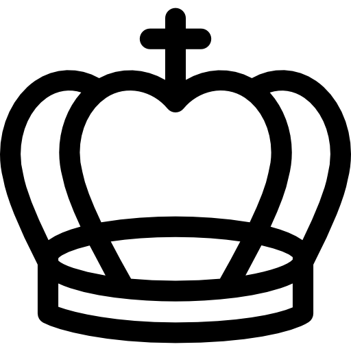 Royal cross crown outline